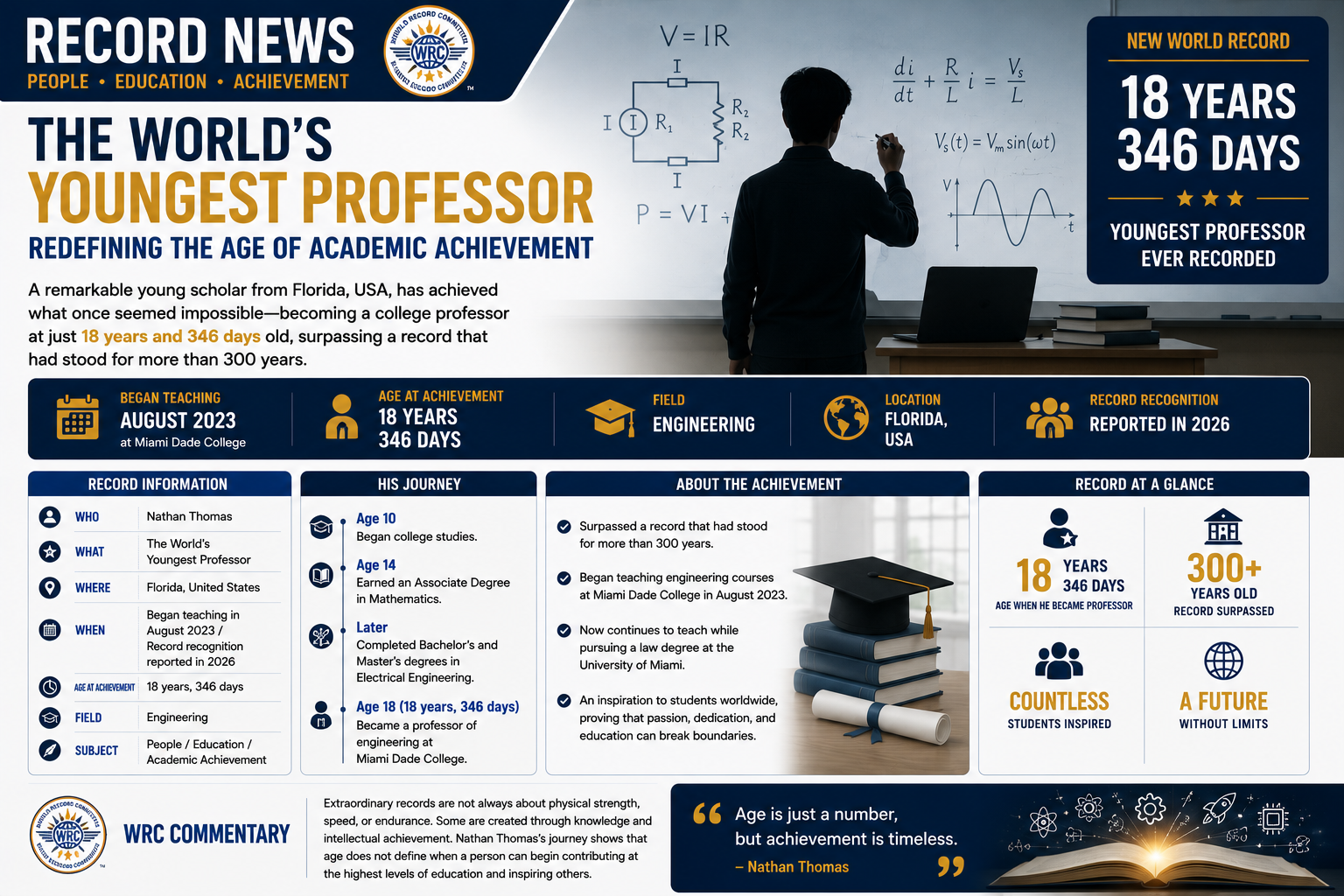 The World's Youngest Professor — Redefining the Age of Academic Achievement