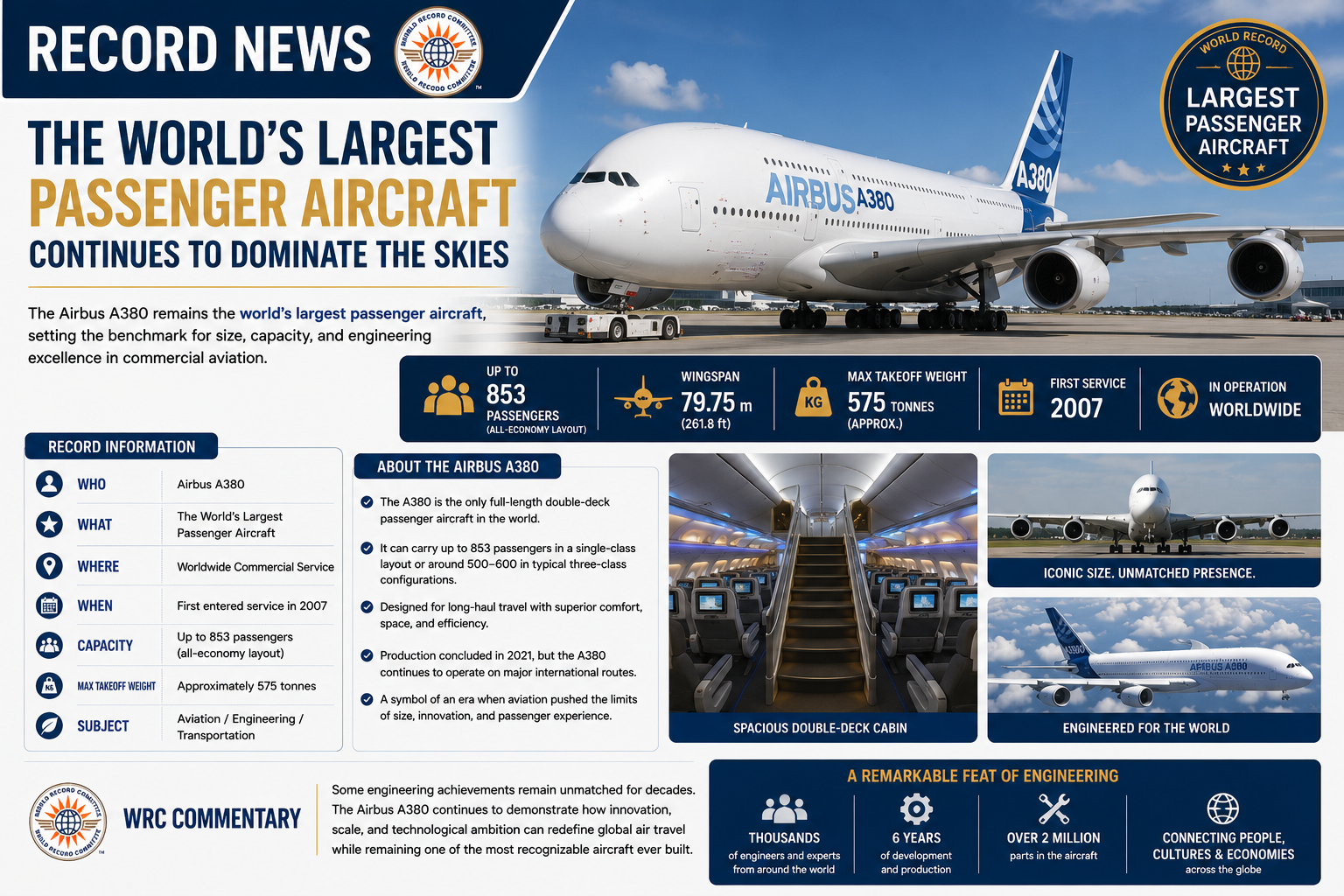 The World's Largest Passenger Aircraft Continues to Dominate the Skies