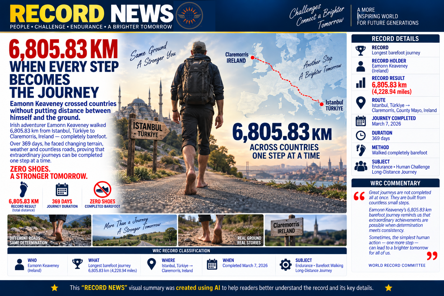 Longest barefoot journey