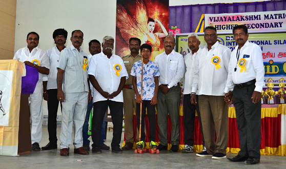 Longest performance of Silambam (martial arts) while skating (Under 16's)