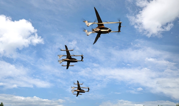First eVTOL formation flight